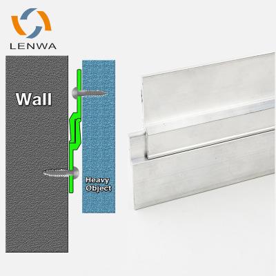 China Wall Mount System LENWA Factory Z Locking Aluminum Clips Bar French Cleat Hanger For Hanging Heavy Objects for sale