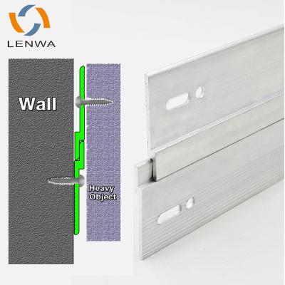 China Wall Bracket LENWA Factory Factory Molds Interlocking Existing Aluminum French Clamp For Hanging Panels, Partitions, Picture Frames, Mirrors. for sale