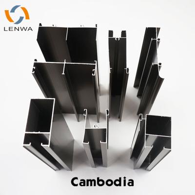 China Aluminum Sliding Window Profiles LENWA Extrusion Factory Cambodia Aluminum Sliding Window Profiles With Existing Molds for sale