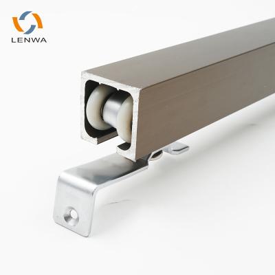 China Sliding Door Track Manufacturer Lenwa Aluminum Sliding Door Track System Rail Roller Track And Sliding Door Hanging Track for sale