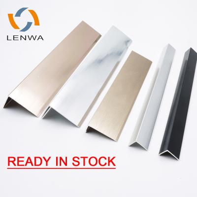 China Decorations LENWA Factory Ready In Stock L Shaped Corner Aluminum Profile For Tile Corner Protector for sale