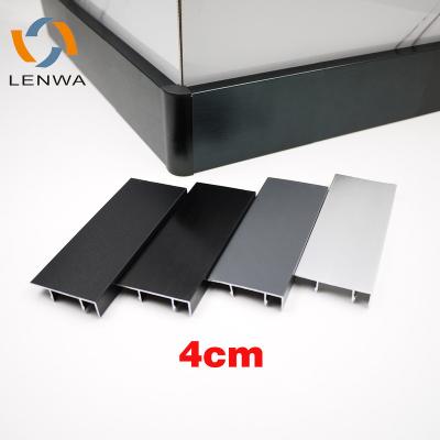 China Aluminum Skirting Board Floor Skirting Aluminum Molding LENWA Interlock Channel Proskirting Channel By Progress Profiles For Floor Molding for sale