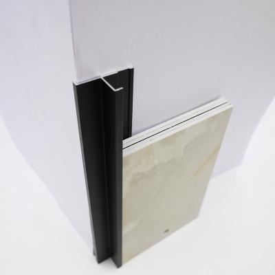 China Aluminum Internal Tile Trim Corner Strips For Corner Protection LENWA ALUMINUM Accept Order Matt Black Aluminum Internal Tile Corner Trim Strips For Corner Protection for sale