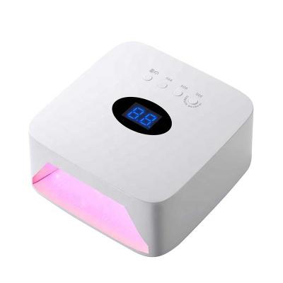 China Logo Nails Polish Dryer Machine ABS Light 15600mAh Rechargeable Custom Wholesale Plastic LED Nail Lamp Cordless UV Nail Lamp for sale