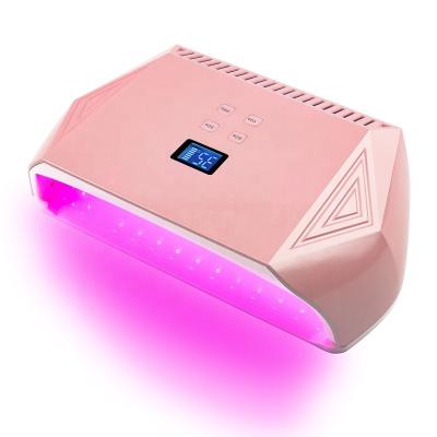 China ABS+PC Body 2022 New High Power 128W 93 Led Beads Two Hands Nail Lamp Large Space UV Led Light Double Gel Nail Dryer for sale