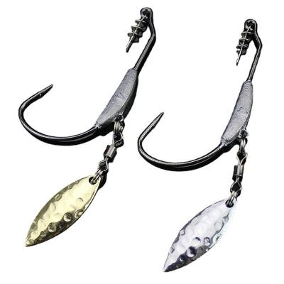 China Ourdoor Fishing Factory Wholesale Lead Head Hook With Head Realistic Hook Soft Spinner Spoon Jig Fish Jig Worm Worm Lure Hook for sale