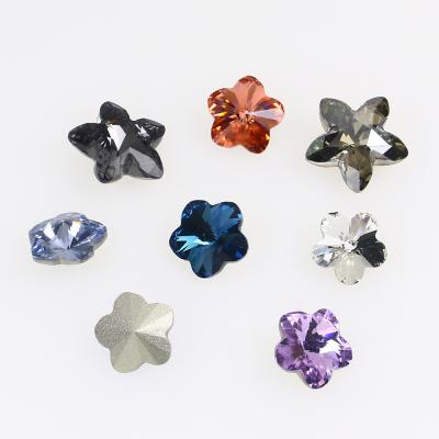 China Point Back Dongzhou Stone K9 Flower Shape High Quality Fancy Rhinestone For Jewelry for sale