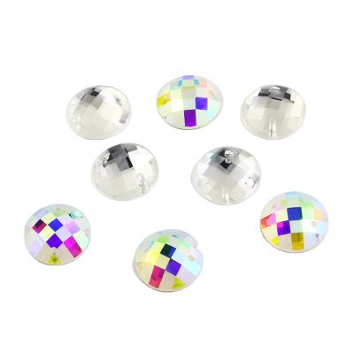 China Clothes Round Colors Glass Beads Flat Back Glass Rhinestone For Garment Design for sale