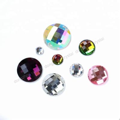 China DZ-1031 Finger Nail Art Round Chess Cut Flat Back 8mm Glass Rhinestones For Nail Art for sale