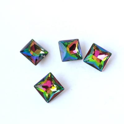 China Jewerly Clothing.etc Square Shape 8mm Point Back Crystal Fancy Stones For Jewelry Making for sale