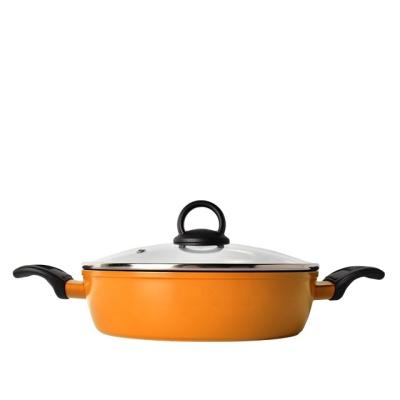 China Factory price viable direct aluminum cookware shallow casserole pot for sale