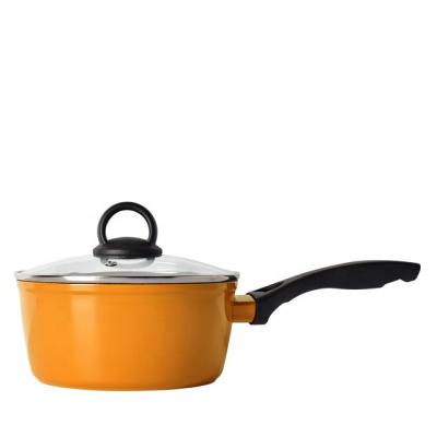 China Desirable forged aluminum pots non stick soup milk pans latest best home cooking cookware with lid wholesale price for sale