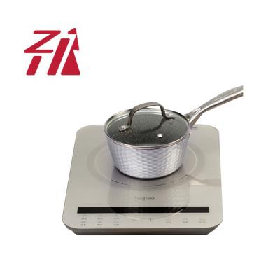 China Sustainable Forged Aluminum Sauce Pan Milk Saucepan With Non-Stick Marble Coating for sale