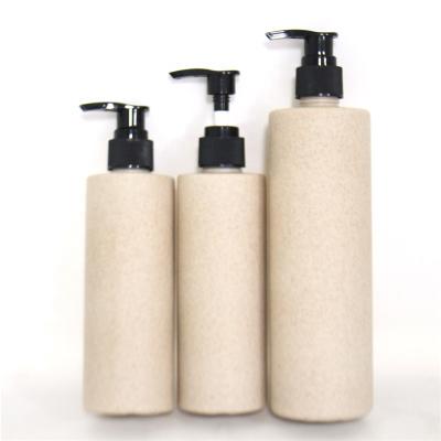 China 100% PLA material 250ml biodegradable empty plastic biodegradable shampoo cosmetic packaging bottle with pump for sale