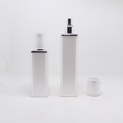 China Free Sample Personal Care Products Set 100ml Acrylic Cosmetic Airless Pump Bottle Cosmetic Jar Packaging for sale