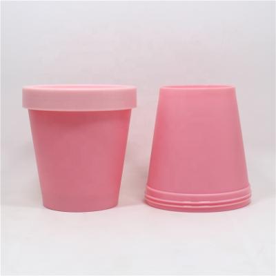 China Personal Care Products PP Plastic Cosmetic Jar Container For Mouth Cream 200g Empty Pink Wide Jar For Wholesale for sale