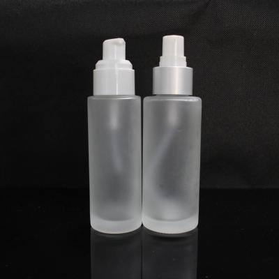 China Personal Care Products 15ml 30ml 50ml 100ml 120ml Empty Cosmetic Bottles Frosted Glass Lotion Bottle With Plastic Pump for sale