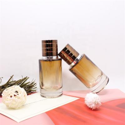 China Personal Care Products 50ml Perfume Bottle Simple Elegant Glass Perfume Spray Bottle With Thick Bottom for sale