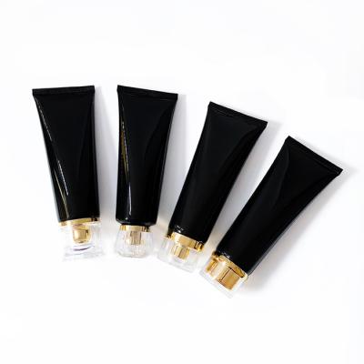 China Custom Plastic Hand Cream BB/CC Face Cream Cosmetic Tube 100ml 120ml Wash PE Cream With Acrylic Screw Cap for sale