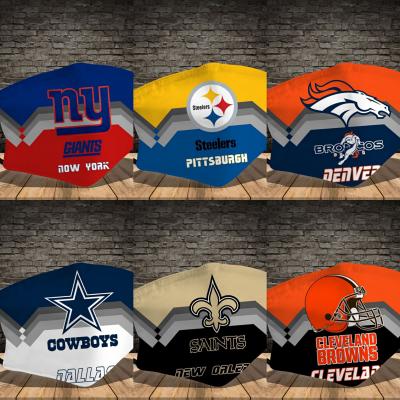 China Fashion NFL Football Team Adjustable Washable Facemask Reusable nfl Fabric Breathable High Quality Adult Cover for sale