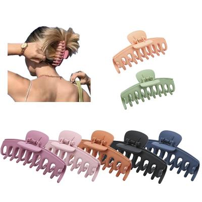 China Luxury Matte Vintage Strong Non-slip Plastic Hair Claw Clips New Custom Matte Vintage Strong Big Large For Women Hot Sale for sale