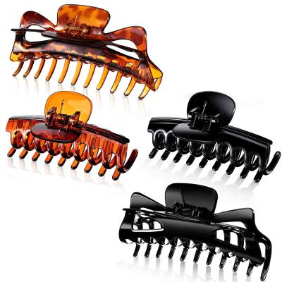 China Strong Amber Ponytail Claw Hair Clip Acrylic Jumbo Hair Clip Jumbo Clamp Jumbo Clips for sale