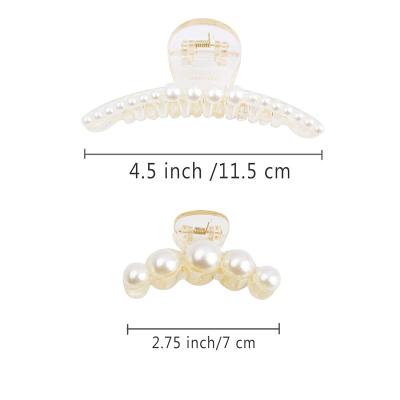 China Wholesale Fashion Korean Cheap Custom Style Large Fashion Pearl Jaw Cuts Barrettes Hair Accessories Made In China for sale