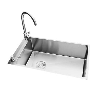 China Without Faucet Stainless Steel Kitchen Sinks Large Handmade Thickened Sink Under Counter Basin Single Slot For Home Bar Or Cafe for sale