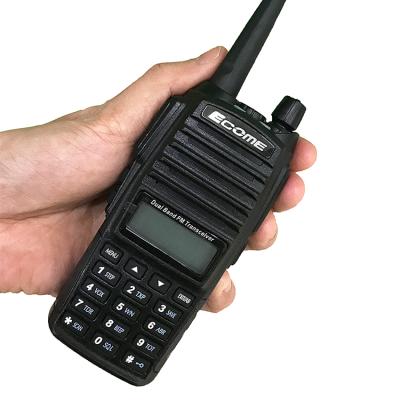 China Portable Dual Frequency VHF FM Walkie Tallkie ECOME-UV200 1800mAh Li-ion Handheld Radio UHF for sale