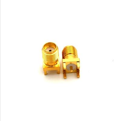 China RF SMA ST JACK FOR PCB , DC~12GHz RF GOLD PLATED Connector for sale