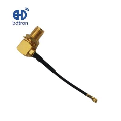 China UFL To SMA Connector RF Coaxial Cable IPX1.13 With SMA Female Right Angle Connector 8001R0029 for sale