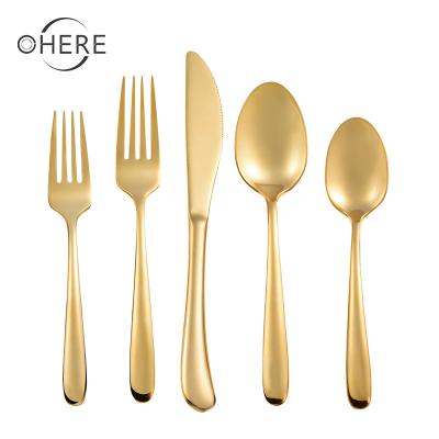 China Special viable for restaurant and wedding gold knife and forking all kind of colors and patterns for sale