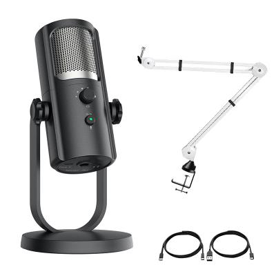 China Professional Condencer Microphone Mic Interview Desk Microphone 20Hz-20KHz USB Headset Microphone for sale