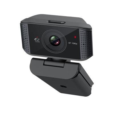 China Hot-selling free AF ​​driver 1080P usb2.0 webcam dual microphones built in stereo noise-canceling PC camera with privacy shutter for sale