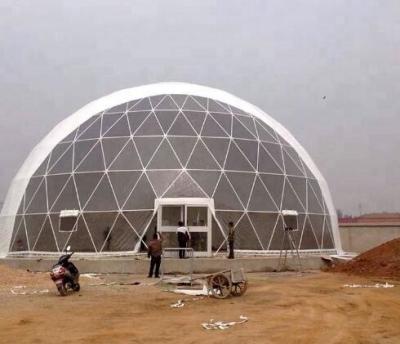 China 16M Diameter PVC Geodesic Dome Tent Outdoor Hotel Igloo Party Tents Big Exhibition Dome  Tent for sale