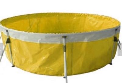 China 4000L Aquaculture Round 0.9mm PVC Tarpaulin Fish Farming Pool Fish Pond Plastic Tank for sale