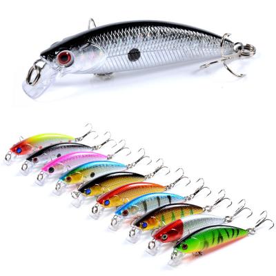 China 10 Colors 6.70CM/5g 8# Hooks Perch,Crucian,Culter Alburnus Plastic Fishing Bait Plastic Minnow Lures for sale