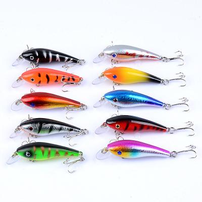 China 10 Colors 5.7CM/4.4g 8# Hooks Mullet,Perch,Catfish Plastic ABS Fishing Bait Minnow Lures for sale