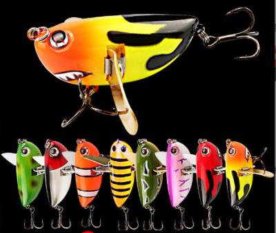 China 8 Colors 6CM/12.5g Metal Wobblers Bait Topwater Floating Popper Fishing Lure for sale