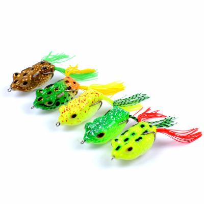 China 5 cores 5.70cm/14g Frog Lure Mullet Cabeça de cobra Peixe isco de pesca à venda