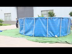 40000 Liters PVC Tarpaulin Fish Tank with Steel Mesh