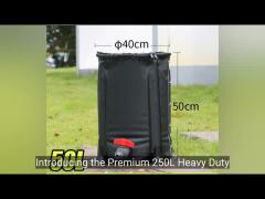 Greenhouse PVC Garden Rain Barrels , Collapsible Plastic Water Barrels 150L Portable Water Tanks