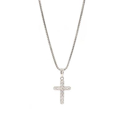 China Best Selling 18K Gold Ladies Religious Clavicle Cross Shape Jesus Christian Father Bisuteria Pendant Drop Custom Made For Gooey for sale