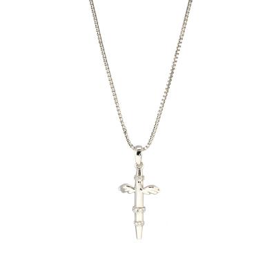 China Bestselling Religious Diamond Perfect Cross Shape Office Male Schmuck Catholic Pendant For Male for sale