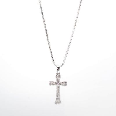 China China Wholesale Diamond Perfect Cross Shape Casual Religious Global Catholic Accessories Pendant Drop For Gift for sale