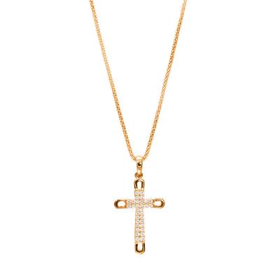 China Best Religious Popular Spring Of Christian Female Jewelery Pendant For Office 18K Rose Gold Design Dainty Cross for sale