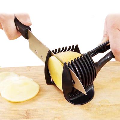 China Viable Handheld Onion Potato Slicer Cutter Tool Shreadders Lemon Cutter Kitchen Cutter Holder Cooking Tools Kitchen Accessories for sale