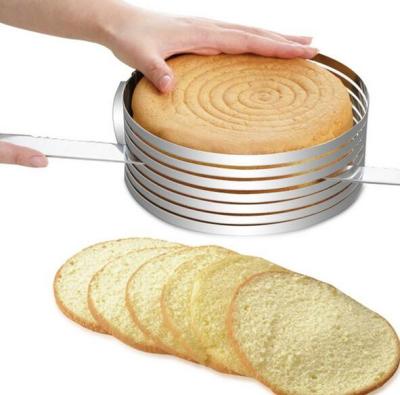 China Ring Tools Adjustable Cake Cutter Cake Slicer Mold Set Around Shape Bread Cake Slicer for sale