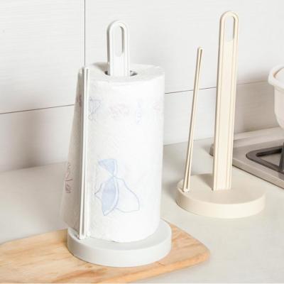 China Viable Vertical Paper Towel Shelf Rack Roll Punch Paper Towel Storage Desk Racks For Kitchen Tissue Storage Rack for sale