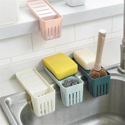 China Kitchen Sponge Suction Cup Rack Sink Suction Cup Soap Sucker Storage Rack Basket Wash Toilet Soap Shelf Organizer for sale